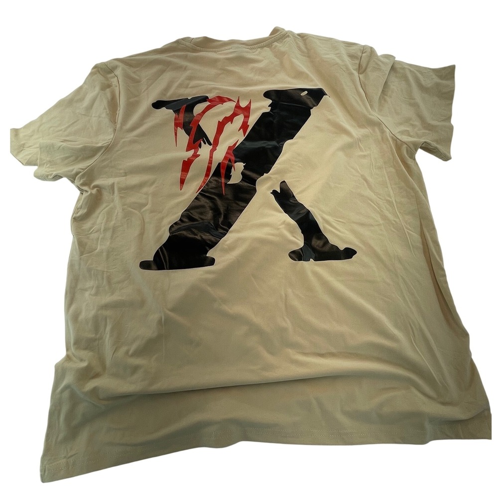 2 for 1 MANFINITY Graphic Print Crew Neck T-Shirts Men's XL Tan/Bro Short Sleeve - Picture 4 of 9